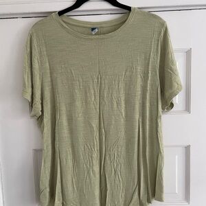 Old Navy Luxe Green Relaxed Fit Short Sleeve Tee